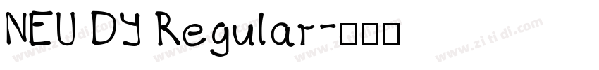 NEU DY Regular字体转换